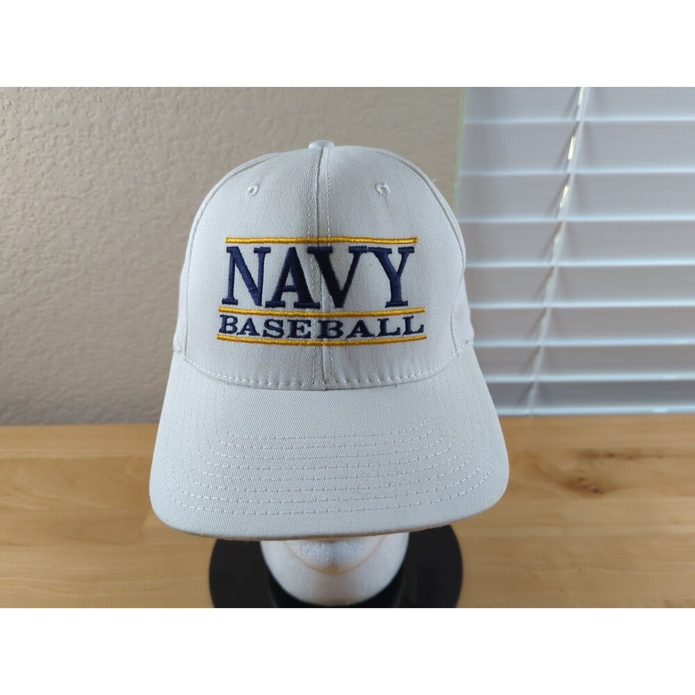 Vintage Navy Midshipmen Baseball Snapback Hat White Made In USA NWT